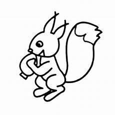 小松鼠简笔画带颜色